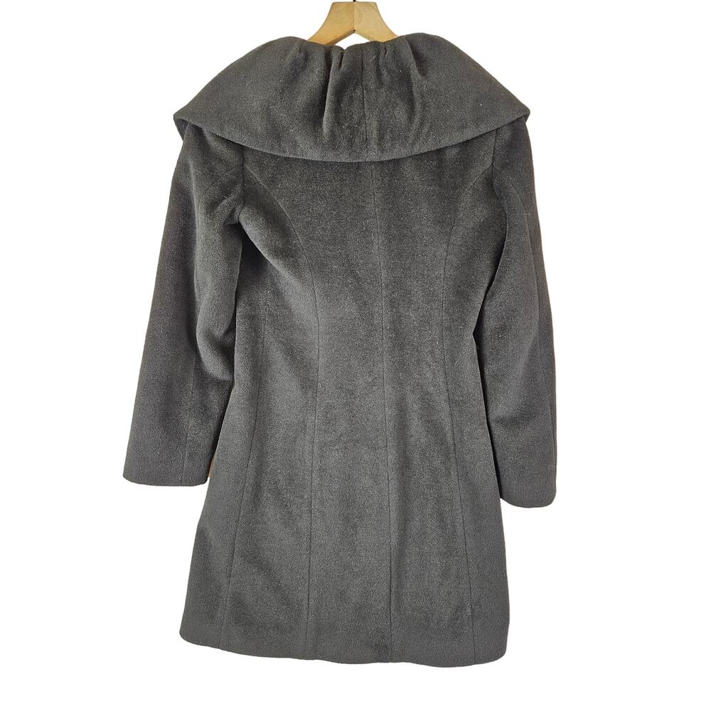 White House Black Market Wool Angora Long Black C… - image 3